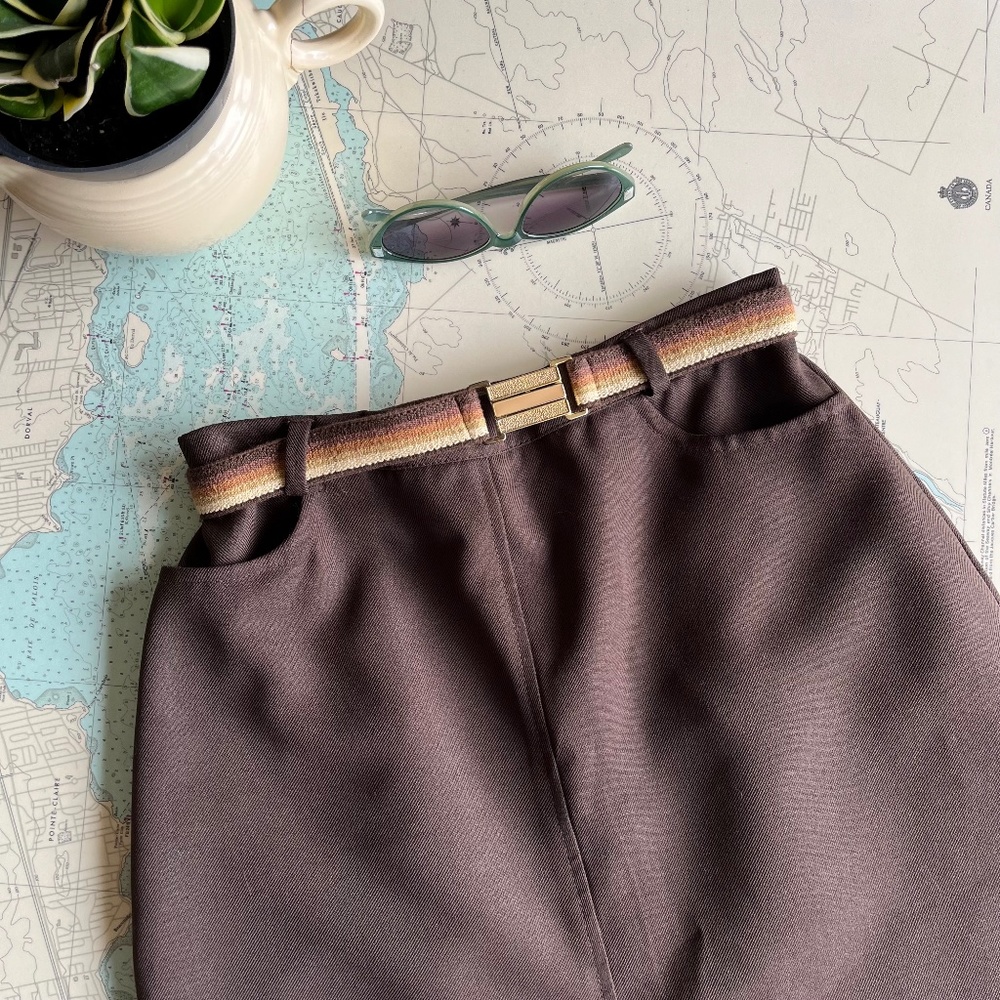 Vintage 70s Dominique Skirt with Matching Belt